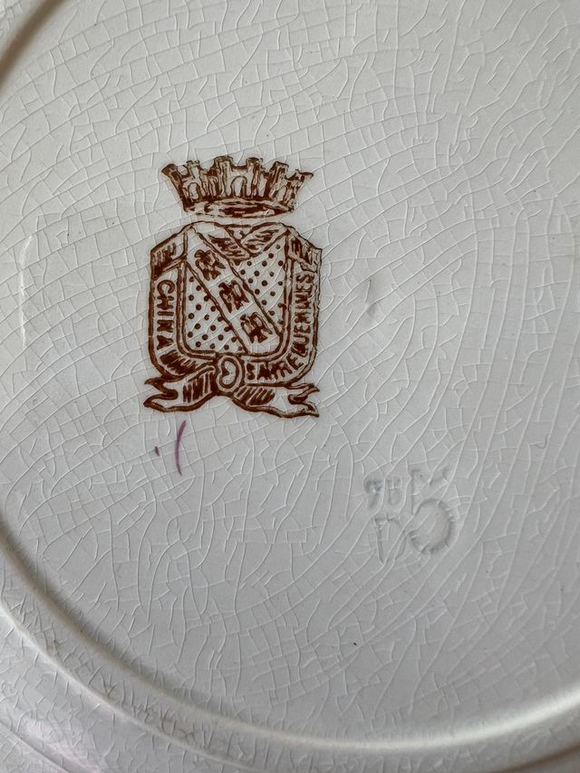 Set di 8 piatti profondi in porcellana Sarreguemines, Cina