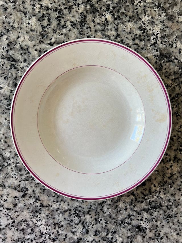 Set di 8 piatti profondi in porcellana Sarreguemines, Cina