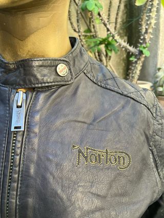 Giacca Norton Donna Pelle Nera XS