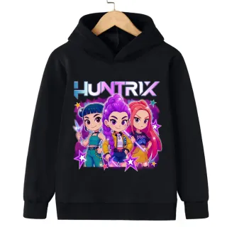 Sudadera KPOP Huntrix Negra Morada