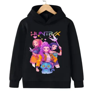 Sudadera KPOP Huntrix Negra Morada