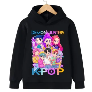 Sudadera KPOP Huntrix Negra Morada