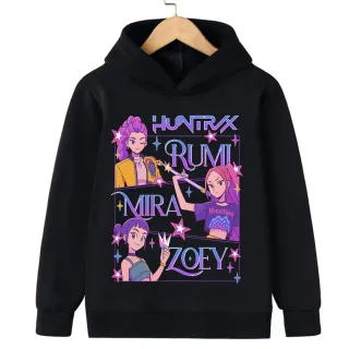 Sudadera KPOP Huntrix Negra Morada