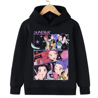Sudadera KPOP Huntrix Negra Morada