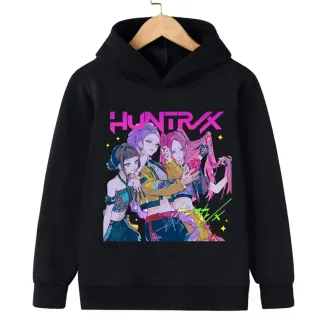 Sudadera KPOP Huntrix Negra Morada