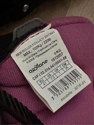 Patines Oxelo Talla 41