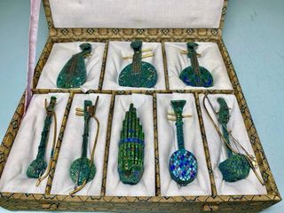 Miniaturas instrumentos musicales chinos cloisonné