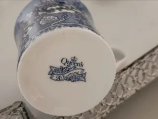 Set tè: 2 tazze e teiera con vassoio shabby chic