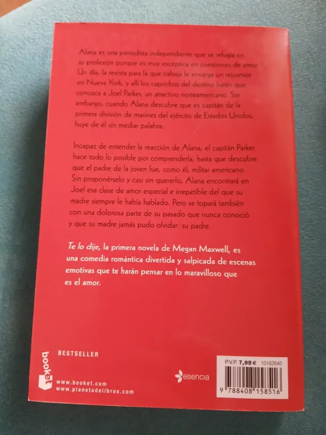 Libro Te lo dije Megan Maxwell