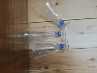 Set 18 Bicchieri Vintage Blu/Trasp.