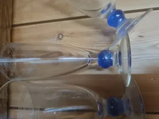 Set 18 Bicchieri Vintage Blu/Trasp.