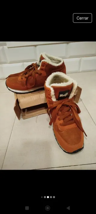 Zapatillas deportivas marrones forradas