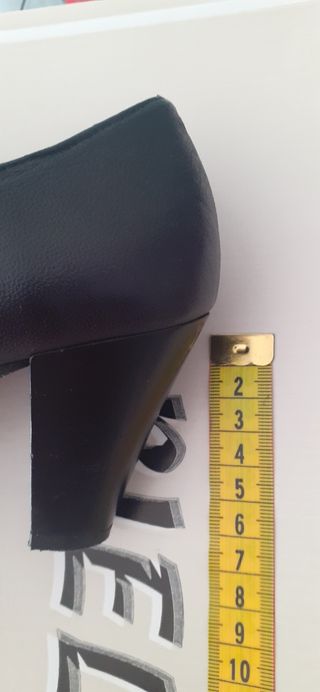 Zapato abotinado piel cordones negro talla 36