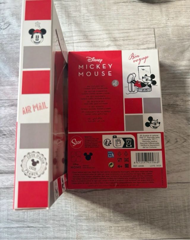 Cubiertos Disney Mickey Mouse x3