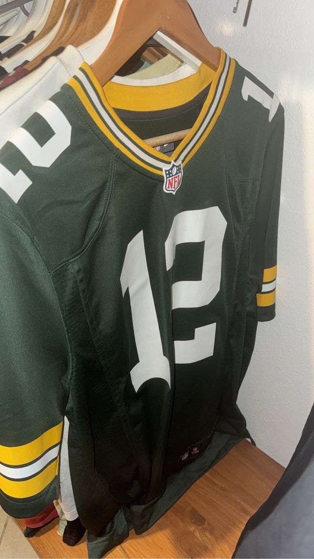 Camiseta NFL #12 Verde y Amarilla