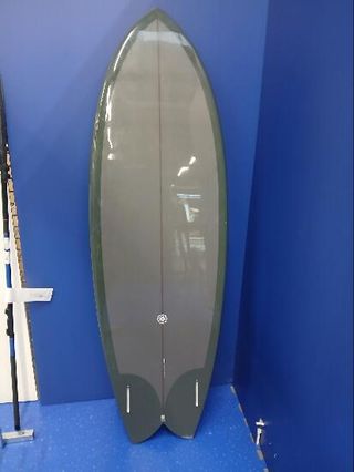 Tabla Surf Fish 5'8 Verde Oscuro Cajetines Futures sin