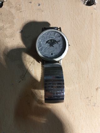Orologio Fossil Fasi Lunari Grigio Argento