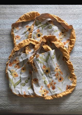 Coprisedie floreali gialli e verdi