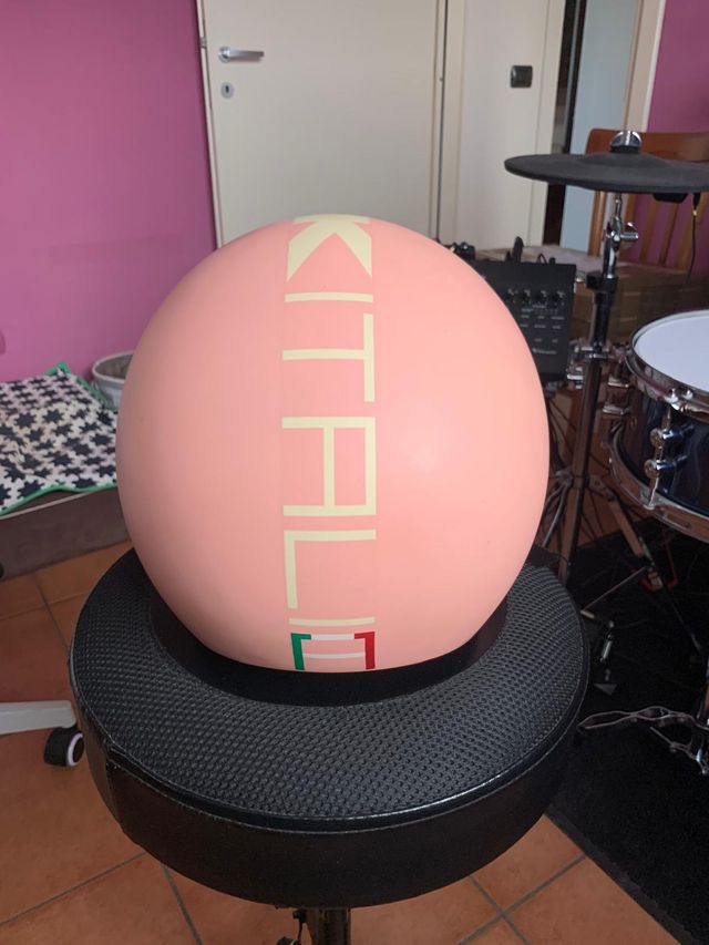 Casco Jet Rosa con Visera