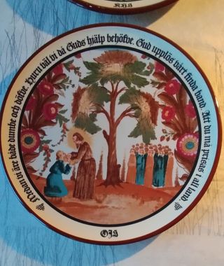 Piatti decorativi Höganäs Allmoge Svezia