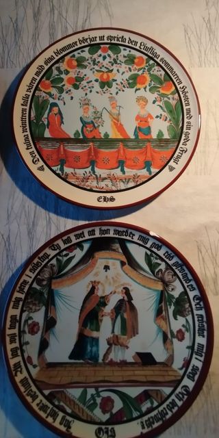 Piatti decorativi Höganäs Allmoge Svezia