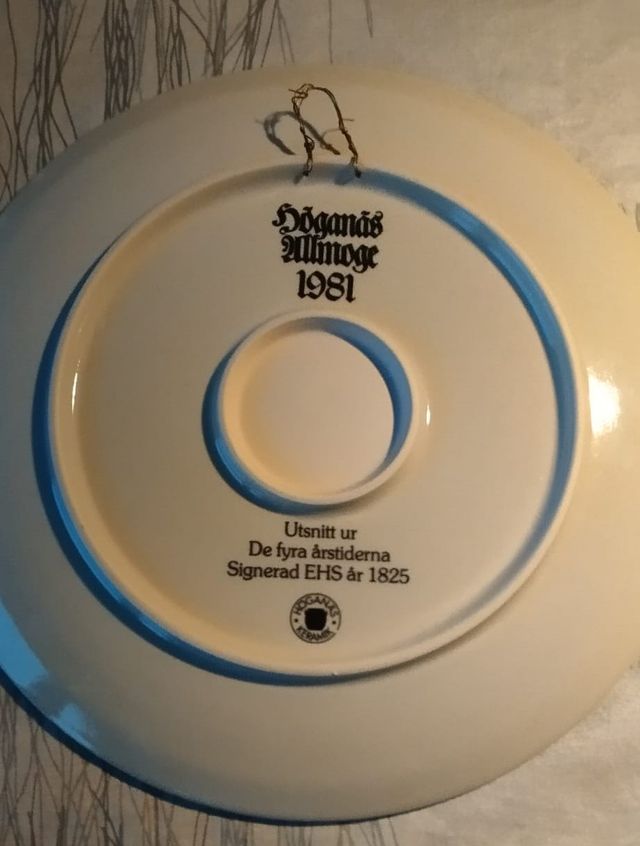 Platos decorativos Höganäs Allmoge Suecia