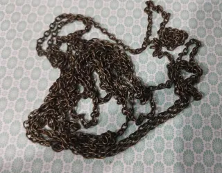 Cadena abalorios bronce