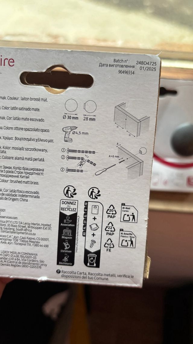 Tiradores Hermes Ikea Set 6uds