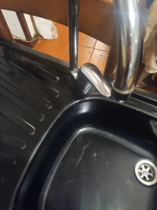 Lavandino cucina componibile nero