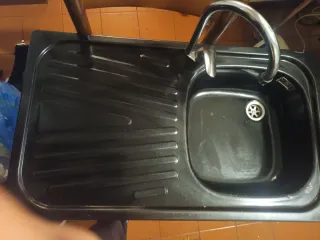 Lavandino cucina componibile nero