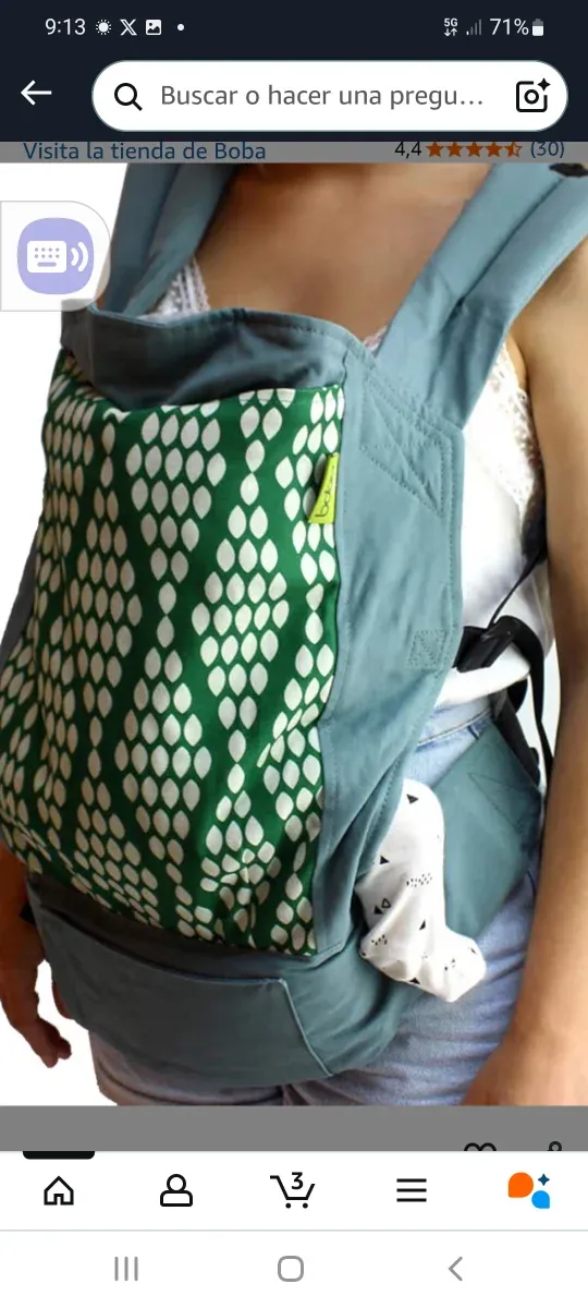 Mochila portabebés Boba Orgánica