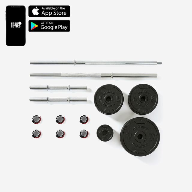 Kit Mancuernas Musculación Disco Hierro Parcialmente