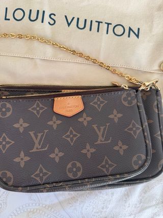 Bolso Louis Vuitton Multi Pochette Marrón Dorado