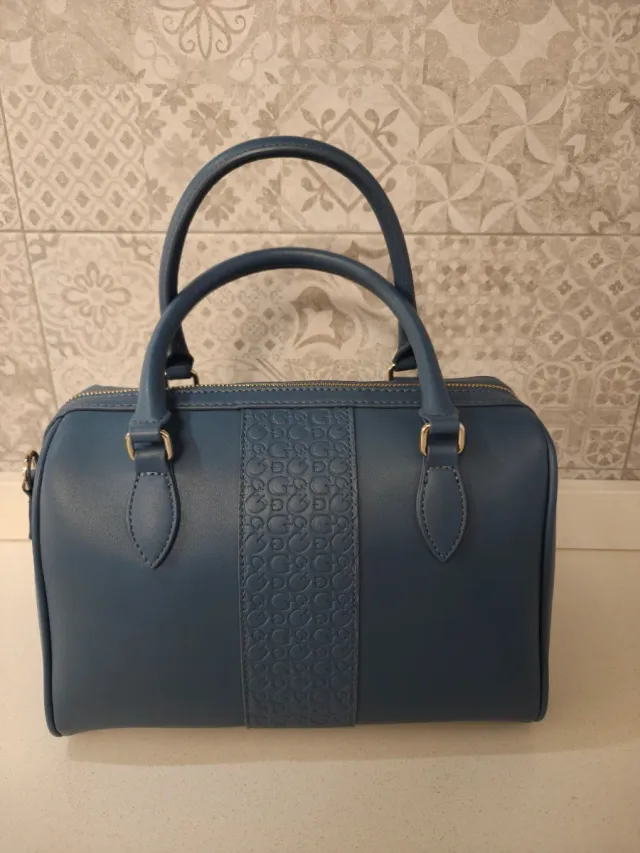 Borsa Guess bauletto Giordi Satchel Blu Nuova