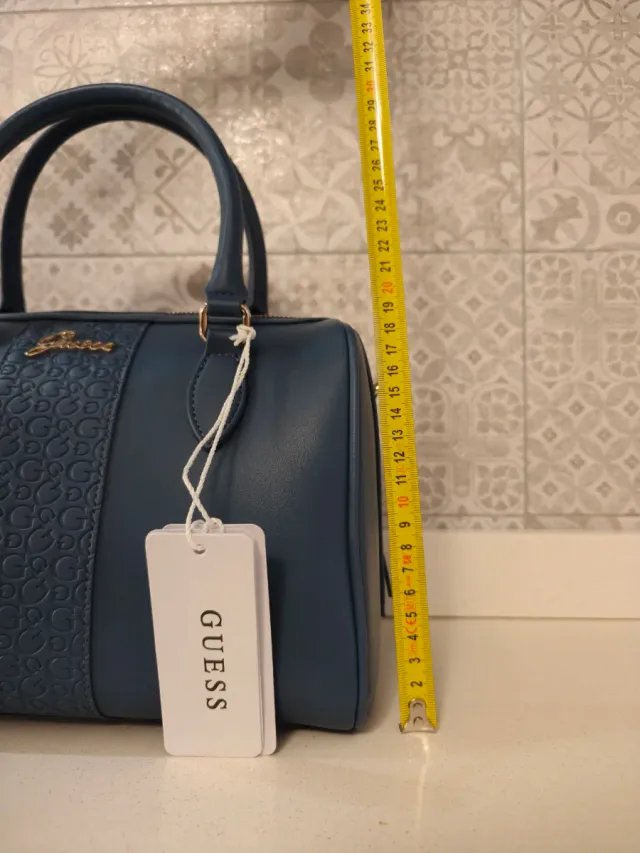 Borsa Guess bauletto Giordi Satchel Blu Nuova