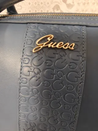 Borsa Guess bauletto Giordi Satchel Blu Nuova