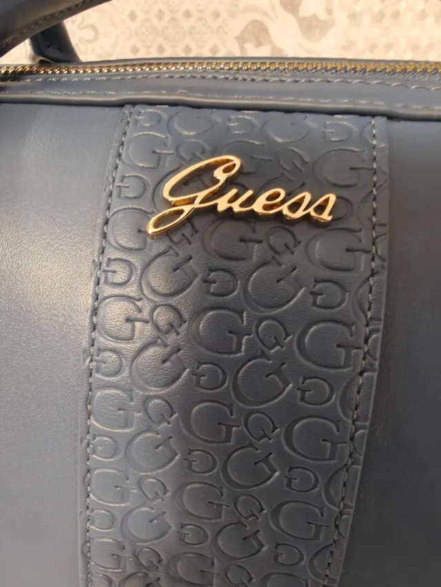 Borsa Guess bauletto Giordi Satchel Blu Nuova