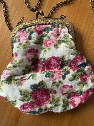 Bolso estilo vintage flores boquilla