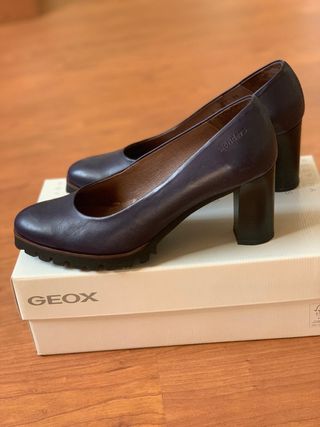 Zapatos salón Wonders Memory Gel azul T.39