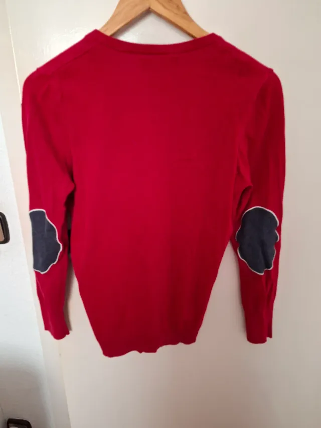 Jersey El Ganso cuello pico algodón rojo Talla L