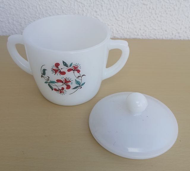 Açucareiro Fire King USA Anos 80