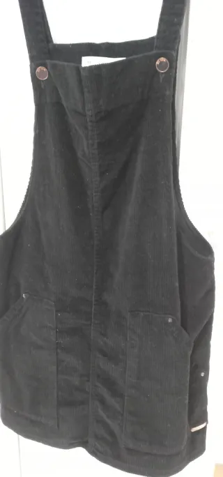 Vestido negro de pana mujer