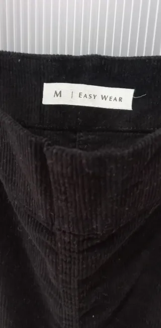 Vestido negro de pana mujer