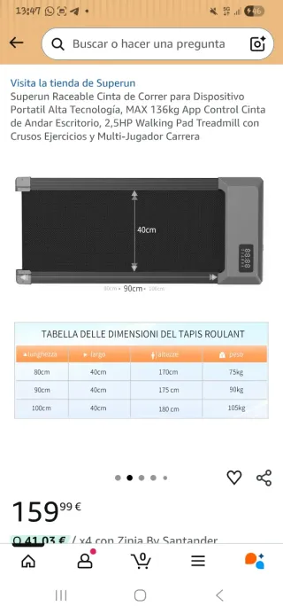 Cinta de Correr Plegable.
