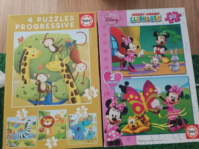 Lote puzzles, juegos y libros infantiles
