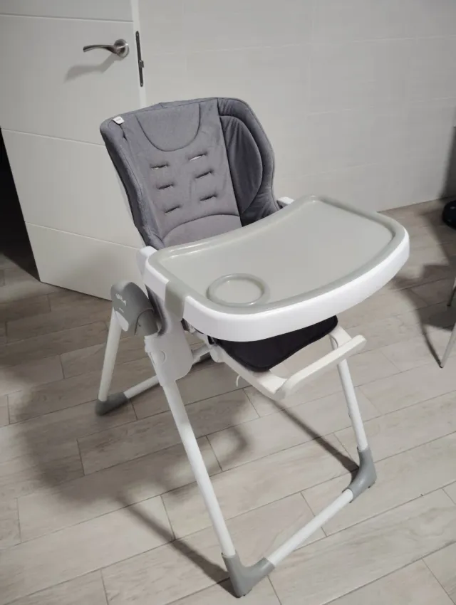 Trona JANE bebé plegable gris