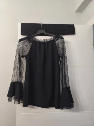 Blusa manga larga encaje