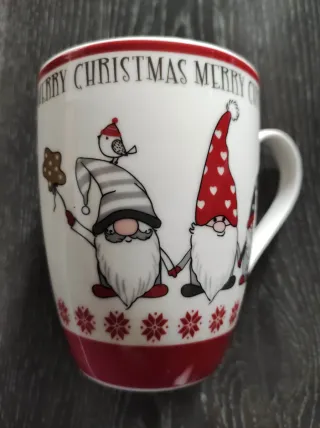 Set 2 Tazze Ceramica Natale H&H