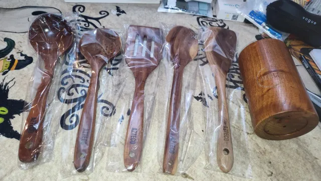 Set de utensilios de cocina de madera
