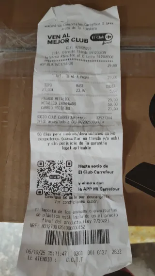 Aspiradora Carrefour 29€